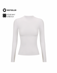 Laura Mock Neck in White