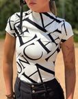 Monogram Mock Neck