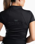 Helen Quarter Sleeve Baselayer in Black
